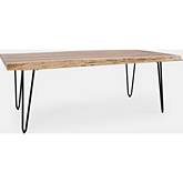 Nature's Edge 50" Coffee Table in Acacia Wood & Iron